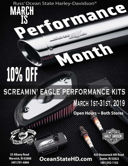 10% Off Screamin' Eagle® Performance Parts in March