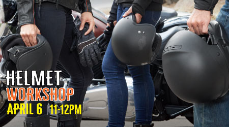 Helmet Workshop & Antique bike display!
