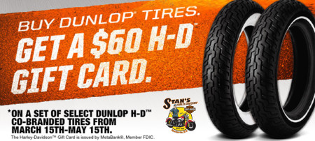 Spring 2019 Dunlop Harley-Davidson Tire Offer