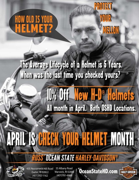 Check Your Helmet: 10% Off H-D Helmets in April