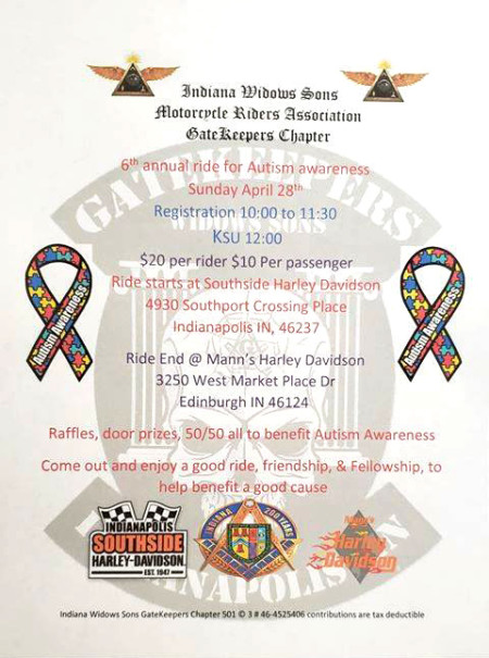 6th Annual Ride for Autism Awareness STARTS HERE