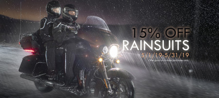 15% OFF RAINSUITS