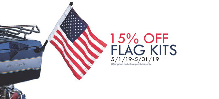 15% OFF MOTORCYCLE FLAG KITS