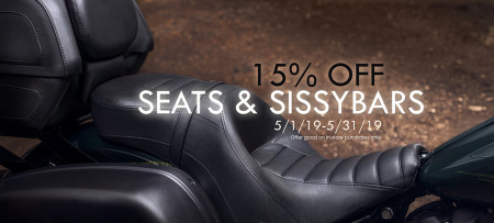 15% OFF SEATS AND SISSYBARS
