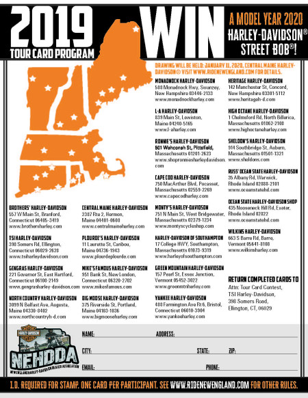 2019 Tour Card Program