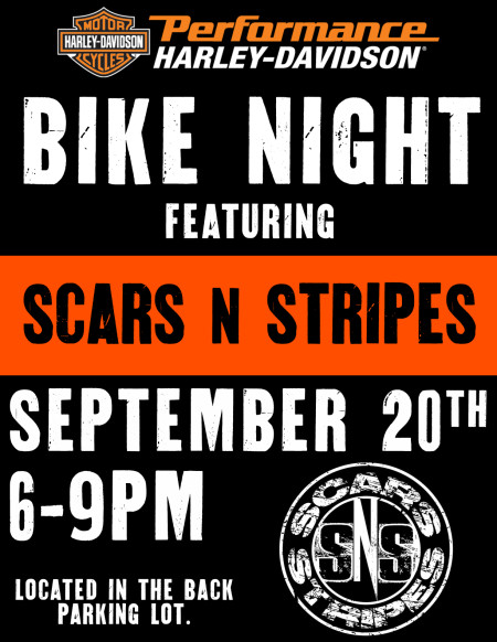 Bike Night at PHD featuring Scars 'N Stripes