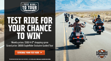 TEST RIDE TO YOUR SWEEPSTAKES