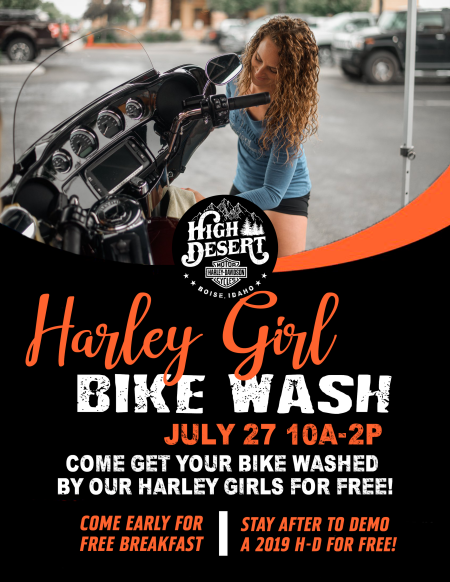 Harley Girl Bike Wash