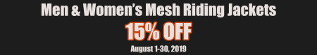 15% OFF MESH RIDING JACKETS