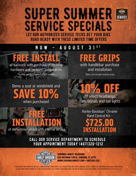 Super Summer Service Specials