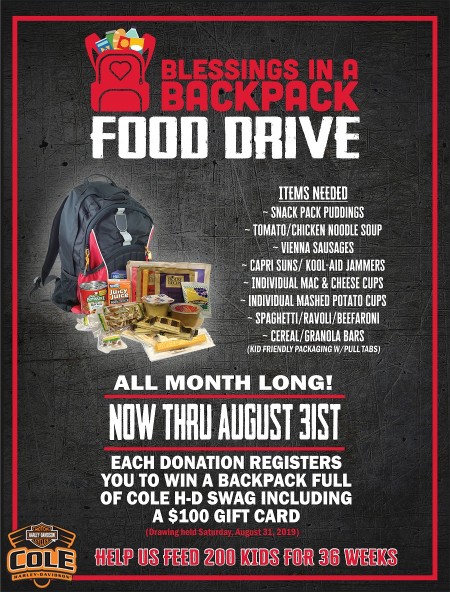 FOOD DRIVE - Blessings in a Backpack