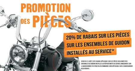 Promotion des pièces - Août 2019