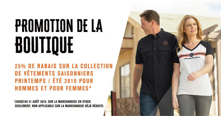 Promotion de la boutique - Août 2019