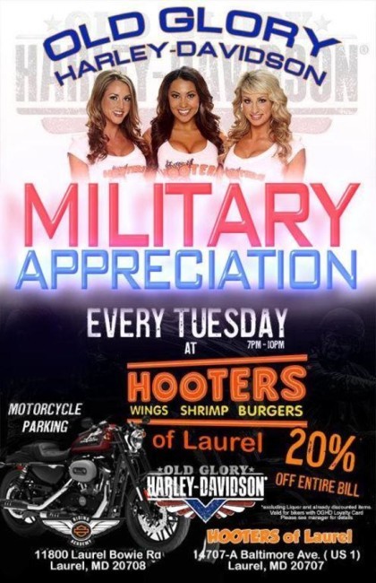 OLD GLORY & HOOTERS MILITARY APPRECIATION NIGHT