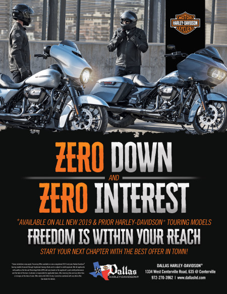 LIMITED TIME FINANCE PROMOTION AVAILABLE ON NEW 2019 OR EARLIER TOURING MODELS