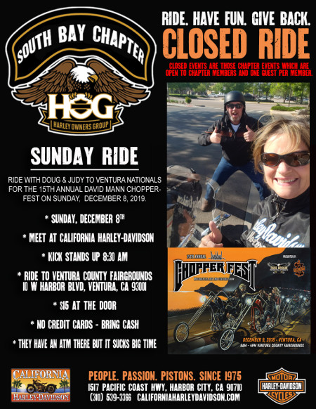 South Bay HOG - Sunday ride with the Setmeyers