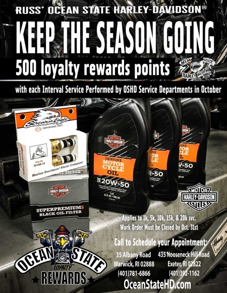 500 Loyalty Rewards Points with each interval service performed in October!