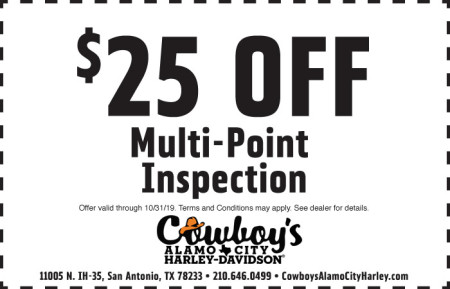October Service Coupon - $25 off Multi-Point Inspection