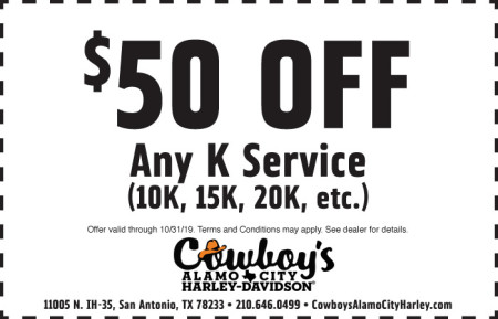 October Service Coupon - $50 off Any K Service!