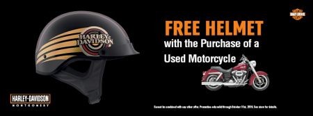 FREE HELMET WITH PURCHASE OF A USED BIKE