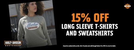 15% OFF LONG SLEEVE T-SHIRTS AND SWEATSHIRTS