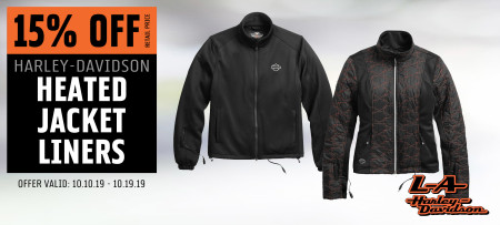 15% Off H-D® Heated Jacket Liners