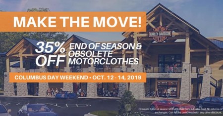 MAKE THE MOVE! 35% OFF END OF SEASON MOTORCLOTHES!