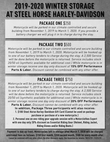 2019-2020 Winter Storage Package