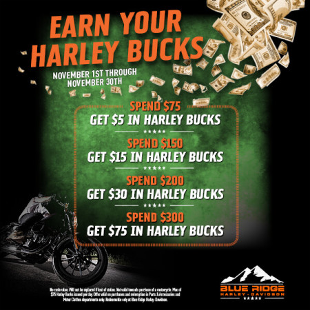 Earn Your Harley Bucks