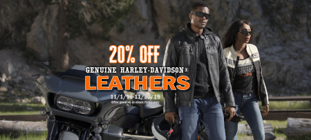 20% Off Genuine Harley-Davidson Leathers