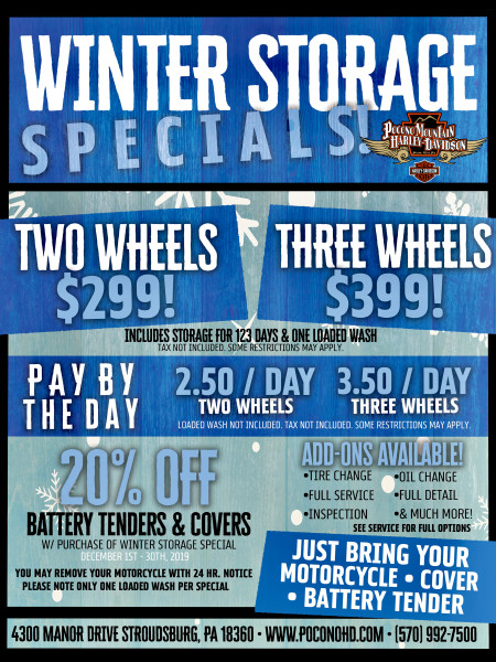 Winter Storage Specials