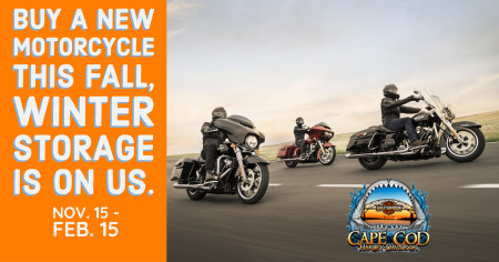 Complimentary Winter Storage with Purchase of a New Motorcycle
