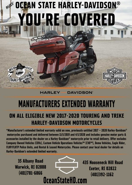 You're Covered: Manufactures Extended Warranty on Eligible New H-D® Motorcycles