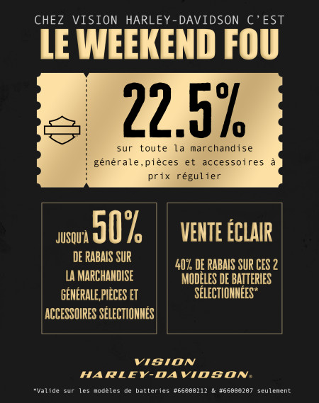 Promotion du weekend fou