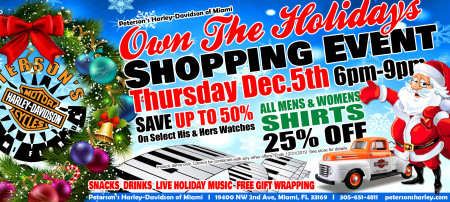 Harley Davidson Holiday Party Miami Florida. Own The Holiday's Shopping Event