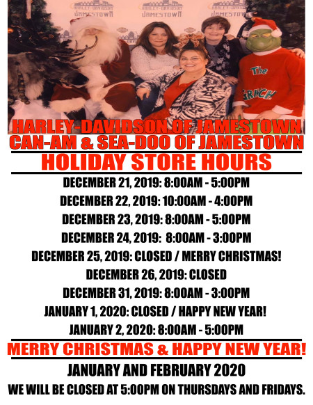 CLOSED FOR NEW YEARS DAY! HAPPY NEW YEARS!