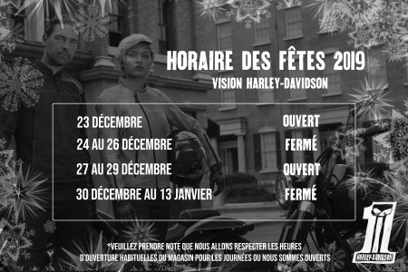 Horaire des fêtes 2019
