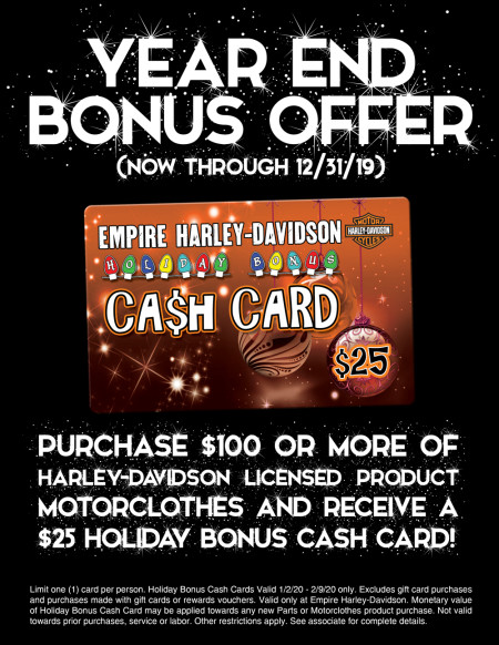 End Of Year Bonus Offer