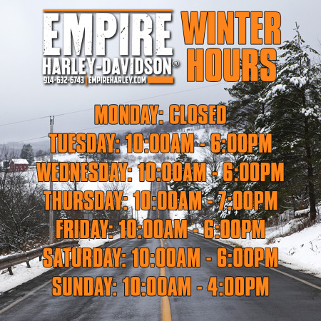 Winter Hours Have Begun