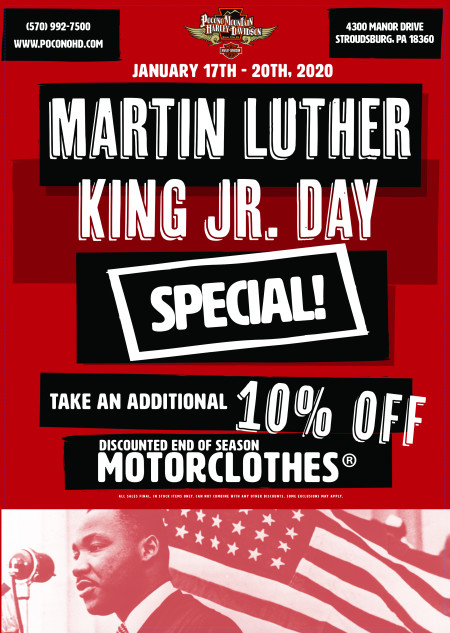 MLK Jr. Day Specials!