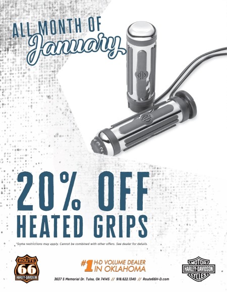 20% off Heated Grips!