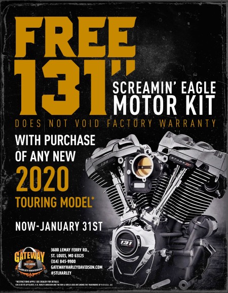 Free 131ci Kit on 2020 Tourings*