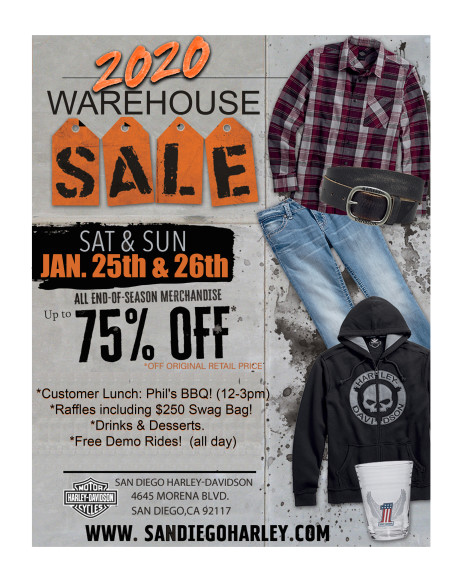 2020 WAREHOUSE SALE