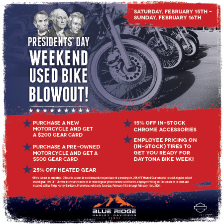 President's Day Weekend Used Bike Blowout!