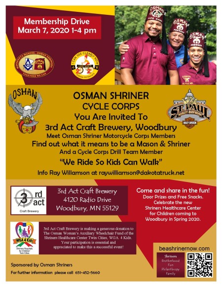 Osman Shriner Cycle Corp Membership Drive