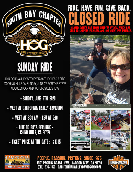 South Bay HOG - Sunday ride with the Setmeyers 6/7/2020