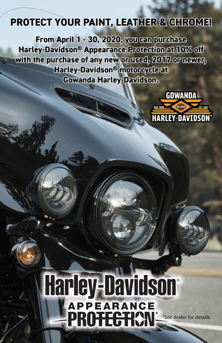 10% OFF Harley-Davidson® Appearance Protection