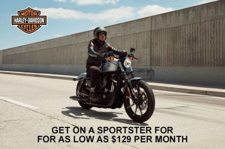 Harley-Davidson - Get on a Sportster for as Low as $129 per Month HARLEY-DAVIDSON - GET ON A SPORTS
