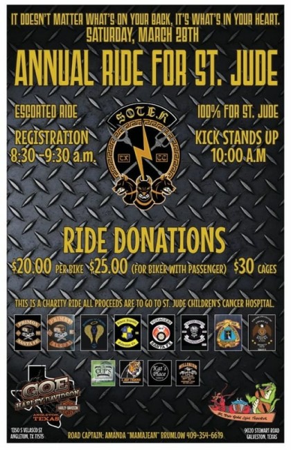 Annual St. Jude's Motorcycle Ride