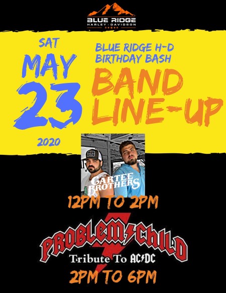 Blue Ridge Birthday Bash Band Line-Up